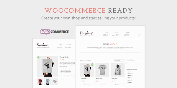 WooCommerce Ready - Create your own shop and start selling your products
